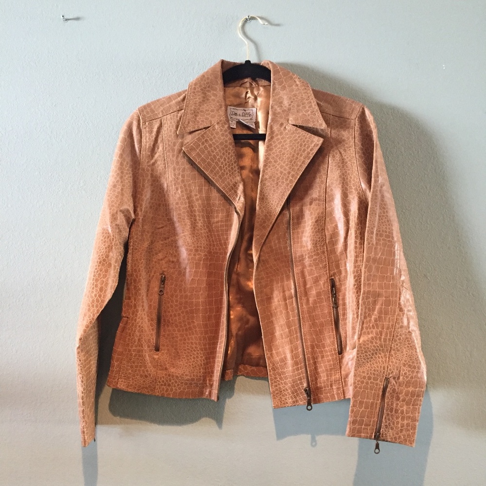 **3/$15 SALE!!** Leather Snakeskin Jacket